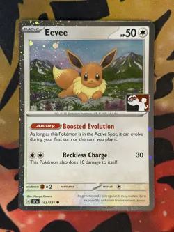 Eevee 143/191, NM Holo, Prize Pack Series 7, Pokemon Play! Promo, TCG Card - Image 1
