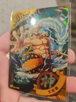 One Piece Trading Card Fish Man Island Enel GR16 PACK FRESH Rainbow HOLO Foil - Image 2