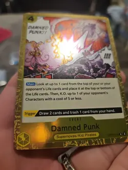 OP10-116 Damned Punk Rare English One Piece TCG Card OP10 Royal Blood TCG - Image 2