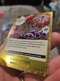 OP10-116 Damned Punk Rare English One Piece TCG Card OP10 Royal Blood TCG - Image 3
