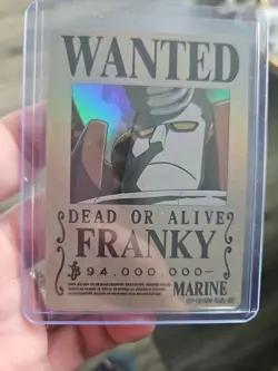 One Piece FRANKY Gold Holo Foil Wanted Poster Trading Card OP-WA-201-TJL-07 - Image 5