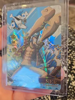 Franky One Piece Trading Card Anime OP-WA201-SER-08 Holo Foil Iron Man - Image 2