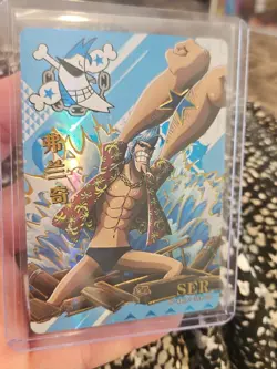 Franky One Piece Trading Card Anime OP-WA201-SER-08 Holo Foil Iron Man - Image 4