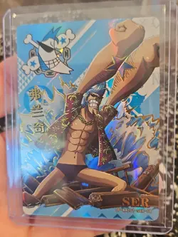 Franky One Piece Trading Card Anime OP-WA201-SER-08 Holo Foil Iron Man - Image 5