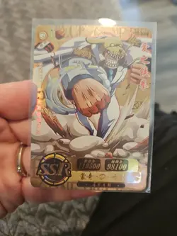 One Piece Monkey D. Garp Foil Holo SSR HZ01092 GOLD Trading Card - Image 1
