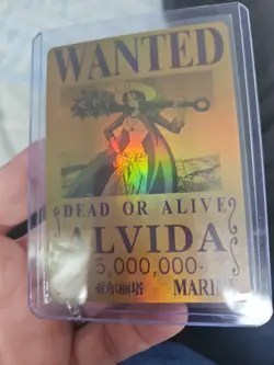 One Piece ALVIDA Gold Holo Wanted Poster Trading Card GD-20 - Image 2