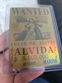 One Piece ALVIDA Gold Holo Wanted Poster Trading Card GD-20 - Image 3