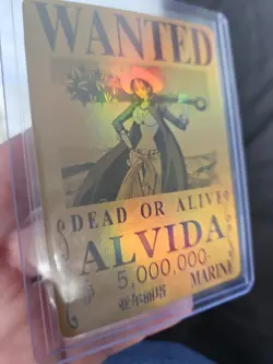 One Piece ALVIDA Gold Holo Wanted Poster Trading Card GD-20 - Image 4