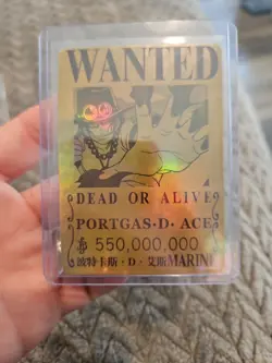 Portgas D Ace Marine One Piece Wanted Dead or Alive Card GD-28 - Image 1