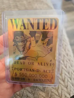 Portgas D Ace Marine One Piece Wanted Dead or Alive Card GD-28 - Image 5