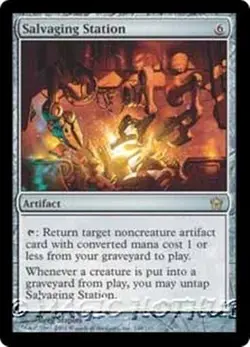 SALVAGING STATION Fifth Dawn MTG Artifact RARE - Image 1