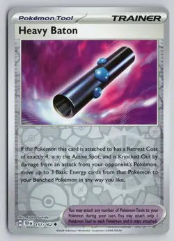 HEAVY BATON 151/162 UNCOMMON TEMPORAL FORCES POKEMON REVERSE HOLO NM - Image 1
