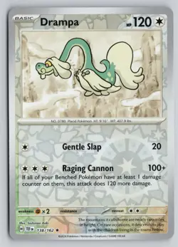 DRAMPA 138/162 RARE TEMPORAL FORCES POKEMON REVERSE HOLO NM - Image 1