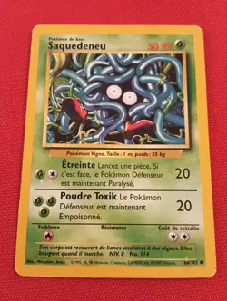 SAQUEDENEU 66/102 PV50 SET DE BASE 2NDE EDITION WIZARDS CARTE POKEMON FR RARE - Image 1
