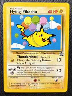Flying Pikachu Black Star Promo 25 Pokemon League LP/NM 2001 - Image 1