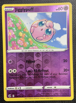 Jigglypuff 110/264 Fusion Strike Reverse Holo Common NM Pokemon 2021 - Image 1