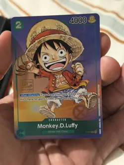 Monkey D Luffy P-037 1st Anniversary Tournament STAMP Promo Holo One Piece Card - Image 1