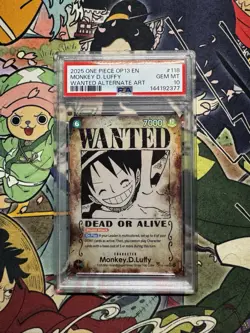 2025 ONE PIECE CARRYING ON HIS WILL WANTED ALT ART #118 MONKEY D. LUFFY PSA 10 - Image 4