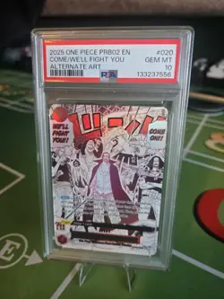 Bandai One Piece CCG Come On!! We'll Fight You!! AA Foil EN Rare PSA 10 - Image 1