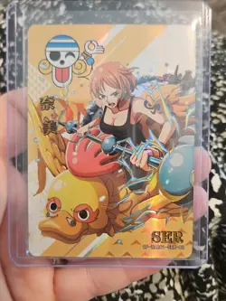 One Piece NAMI Foil Holo RARE OP-WA201-SER-03 Gold Full Art SECRET RARE - Image 1