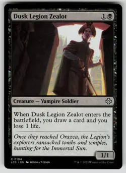 Dusk Legion Zealot Common Commander: The Lost Caverns of Ixalan 194 MTG NM 2023 - Image 1