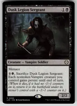 Dusk Legion Sergeant Rare Commander: The Lost Caverns of Ixalan 80 MTG NM 2023 - Image 1