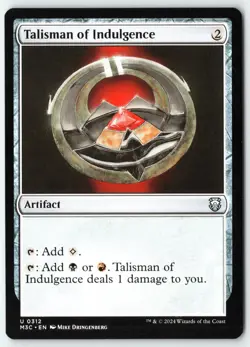 Talisman of Indulgence - Commander Modern Horizons 3 - MTG - Magic - Near Mint - Image 1