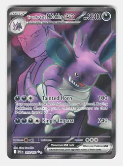 Team Rocket's Nidoking ex 216/182 Ultra Rare Destined Rivals Moderately Played - Image 1
