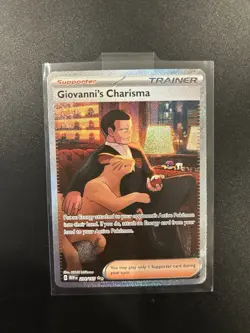 Pokemon TCG 151 Full Art Trainer Giovanni's Charisma 204/165 - Image 1