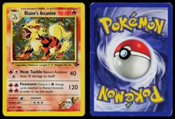 BLAINE'S ARCANINE 1/132 HOLO RARE GYM CHALLENGE POKEMON UNLIMITED HOLO HP - Image 3