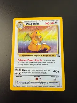 1999 POKEMON Dragonite Fossil 4/62 Holo - Image 1