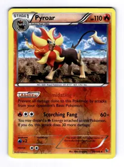 Pyroar XY - Flashfire #20 (2014) Reverse Holo LP Pokemon - Image 1