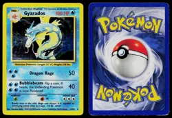 GYARADOS 6/102 HOLO HOLO RARE BASE SET UNLIMITED POKEMON HOLO MP - Image 3