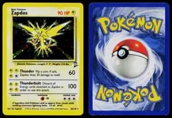 ZAPDOS 20/130 HOLO RARE BASE SET 2 POKEMON HOLO MP - Image 3