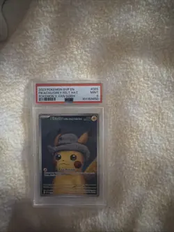 2023 Pokemon Pikachu Grey Felt Hat Promo PSA 9 - Image 1