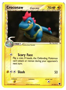 Pokemon TCG Croconaw Uncommon Dragon Frontiers 27/101 DMG - Image 1