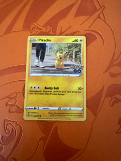 Pokemon TCG Pikachu Pokemon Go 027/078 Holo Promo Cosmos Holo Rare Promo - Image 1