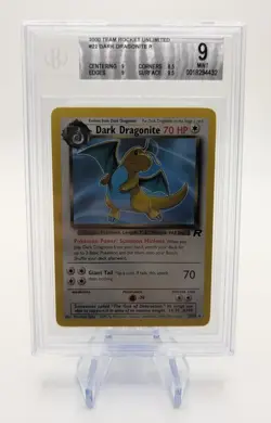 BGS 9 Mint Dark Dragonite 22/82 Unlimited 2000 Pokemon Team Rocket - Image 1