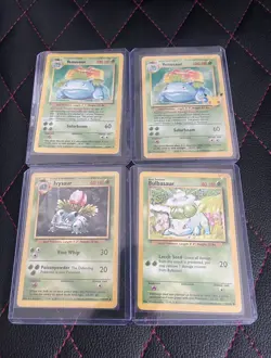 1999 Pokemon Base Set Venusaur 15/102 + Ivysaur + Bulbasaur + Celebrations lot - Image 1