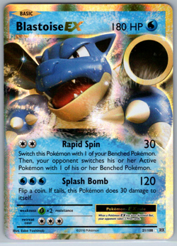 Pokemon Blastoise EX Ultra Rare XY Evolutions 21/108 NM - Image 1