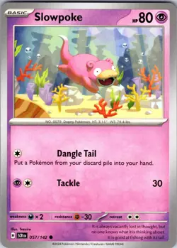 Slowpoke 57/142 Common Stellar Crown Pokemon Near Mint - Image 1