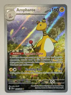Ampharos 090/086 Mega Evolutions - Chaos Rising Pokemon TCG (Variant C) - Image 1