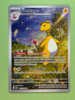 Ampharos 090/086 Mega Evolutions - Chaos Rising Pokemon TCG (Variant A) - Image 1