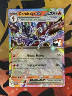 Pokemon TCG Ceruledge ex 036/191 Play Prize Pack Series 7 / Surging Sparks NM+ - Image 1