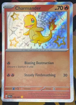 Pokemon Paldean Fates 109/091 Charmander Baby Shiny NM/M Unplayed Pack Fresh - Image 1