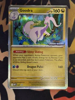 Goodra 077 - Chaos Rising - Prerelease Promo - Stamped Holo - Pokemon TCG - Image 1