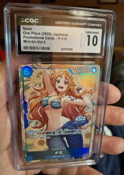 2025 ONE PIECE JAPANESE PROMO CARDS MINI-TIN VOL.2 #P-112 NAMI CGC 10 GEM MINT - Image 2