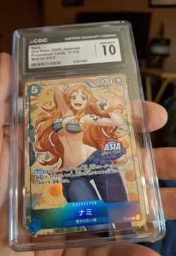 2025 ONE PIECE JAPANESE PROMO CARDS MINI-TIN VOL.2 #P-112 NAMI CGC 10 GEM MINT - Image 3