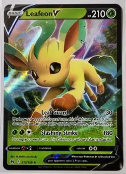 Leafeon V 013/159 Crown Zenith Ultra Rare Holo Pokemon TCG Card NM - Image 1