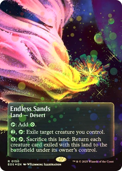 MTG - Endless Sands - Galaxy Foil - Borderless - EOE - Magic the Gathering - Image 1